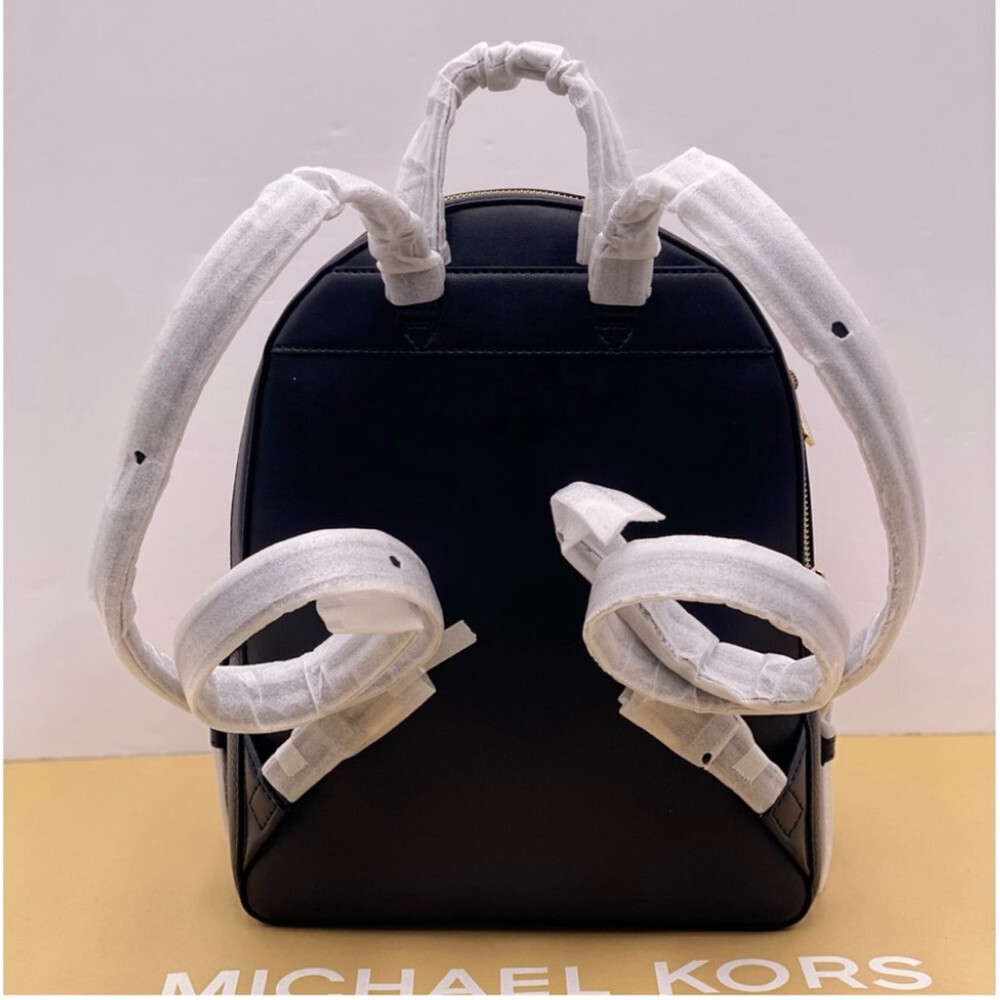 Michael Kors Jaycee Medium Pebbled Leather Backpack Black - Picture 4 of 12